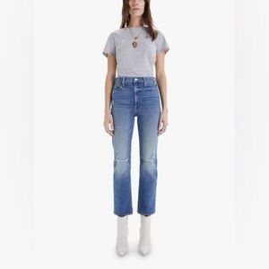 MOTHER Denim High Waisted Rider Ankle in Far Beyond the Sky